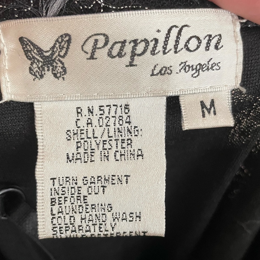 Papillon women’s vintage retro two-piece babydoll tank midi lace full skirt M - Picture 9 of 9